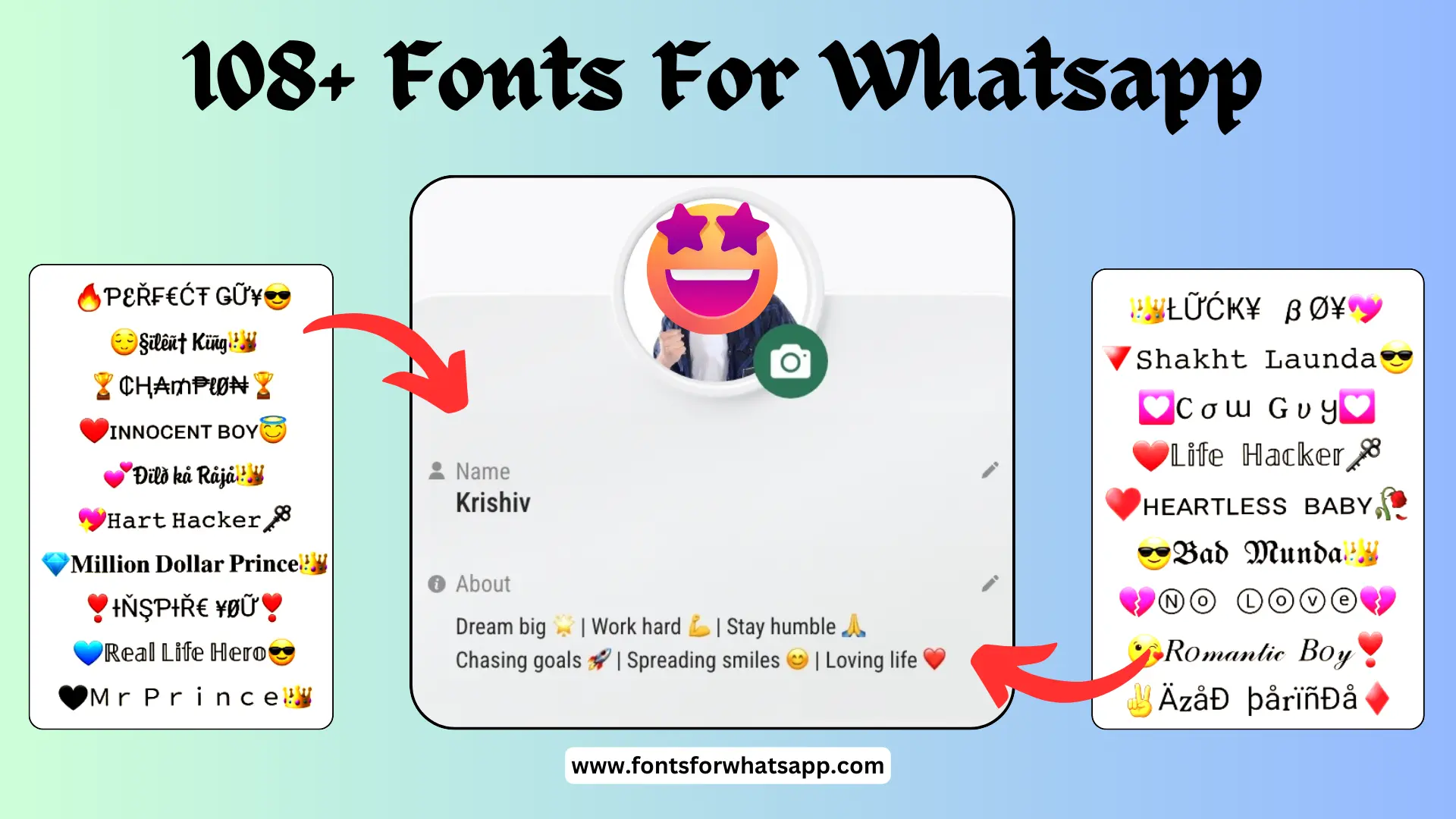 Stylish Fonts For Whatsapp