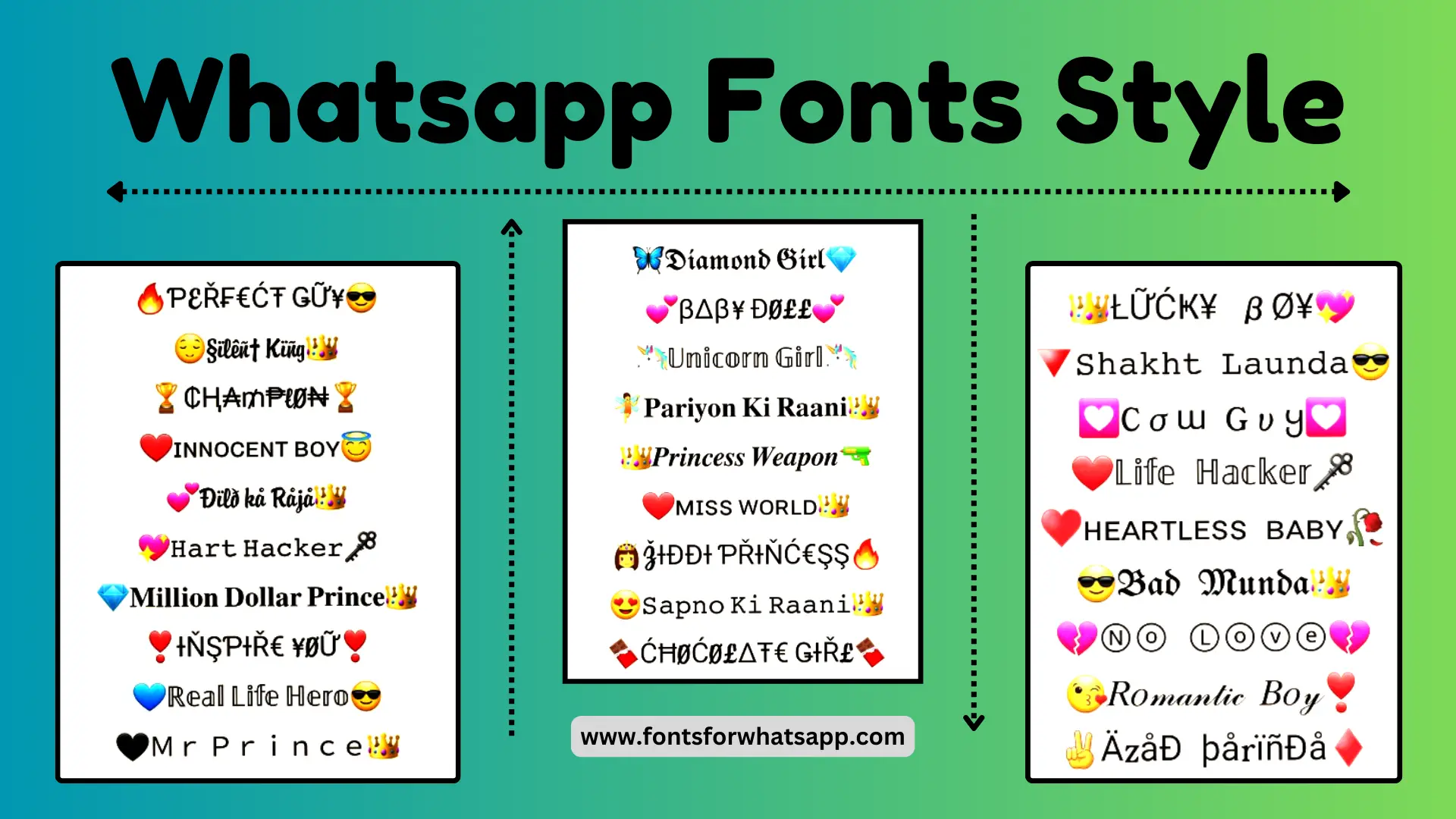 Fonts Whatsapp